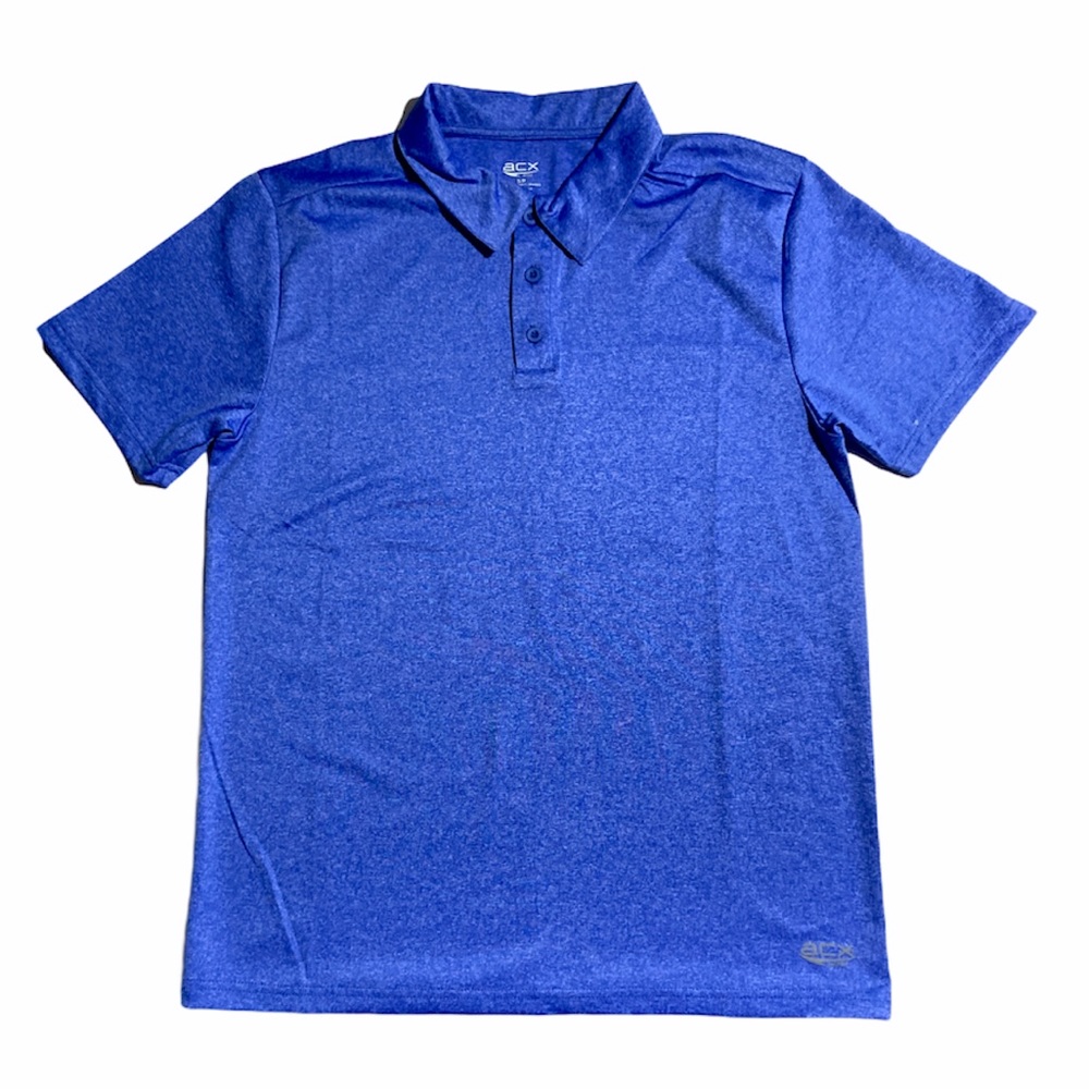 ACX Active Wear Shirt Polo Workout Blue Small